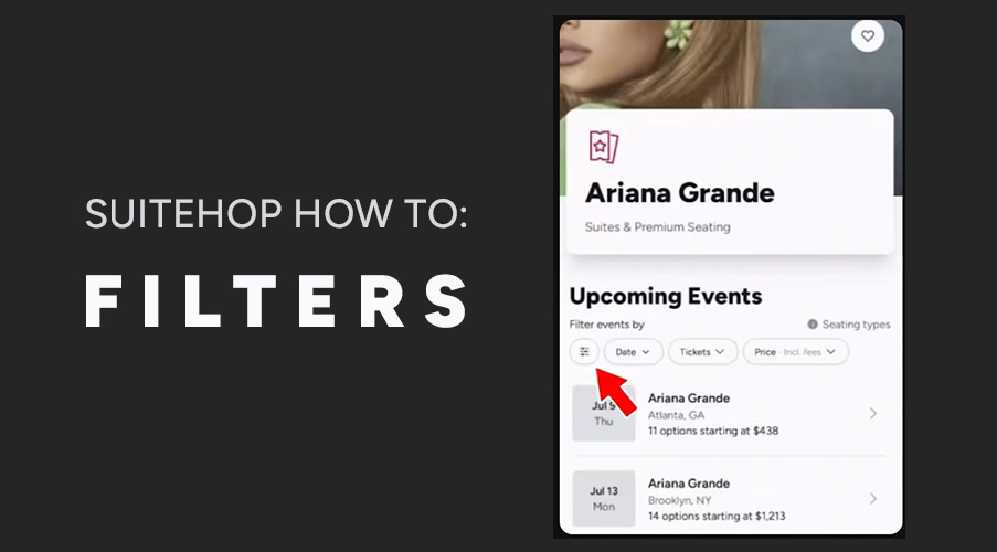 How to use the SuiteHop event filters